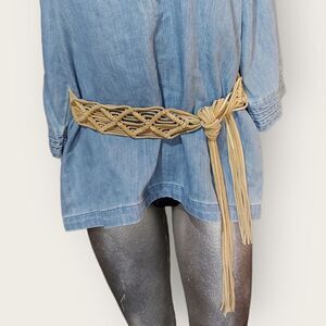 Vintage Y2K Rope Belt Tan One Size